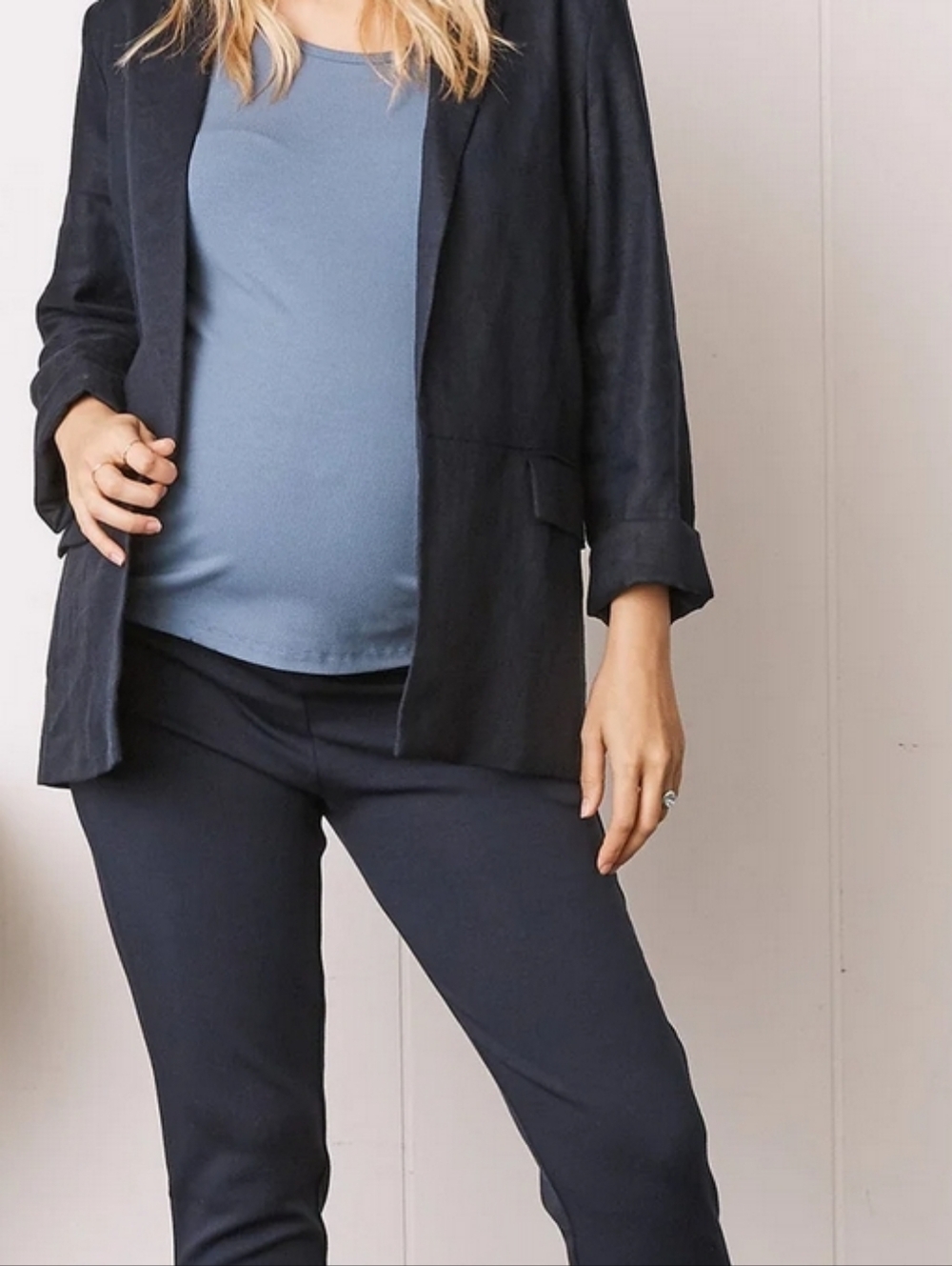 Angel Maternity Linen Sadie Maternity Jacket Sz S/M